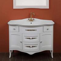 Тумба для раковины, цвет белый матовый, фурнитура бронза, La Beaute Sabrina