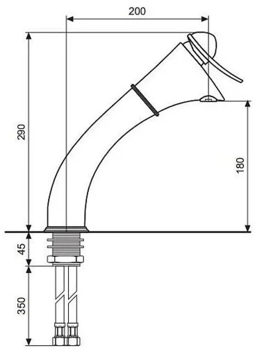 Смеситель для кухни Emmevi Cheope 5007 (детальная фотография), для кухни