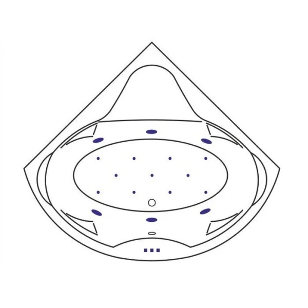Ванна гидромассажная Excellent Konsul Relax 150 x 150 см, белый/бронза, WAEX.KON15.RELAX.BR (детальная фотография), современныe, hi-tech