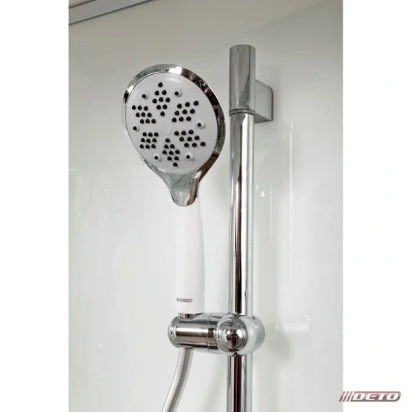 Душевая кабина DTO EM 120x80 см с крышей левая EM1512L (детальная фотография), стеклянные, матовые, узорчатые
