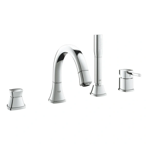 Смеситель GROHE Grandera с душевым гарнитуром для ванны  19936000 (детальная фотография)