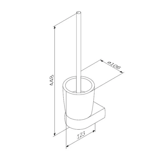 Ершик Am.Pm Sensation подвесной A3033300 (детальная фотография), современные, hi-tech