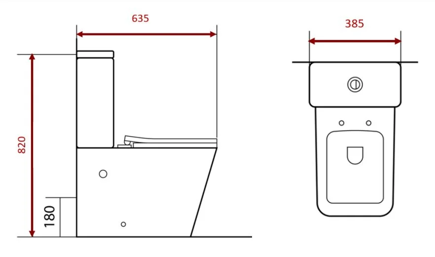 Унитаз компакт Акватек Либра New безободковый AQ1263N-00 (детальная фотография), современные, hi-tech