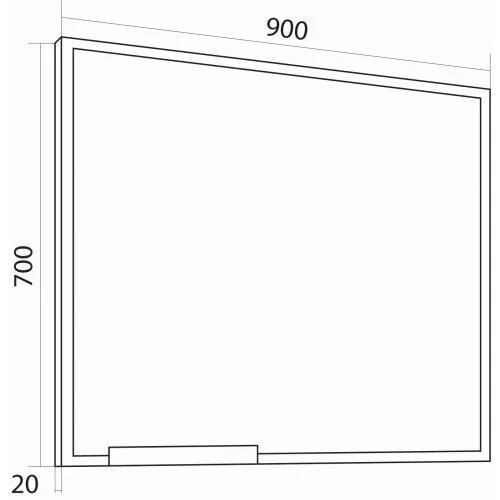 Зеркало Grossman Лофт 90 см белое 209002 (детальная фотография), в наличии