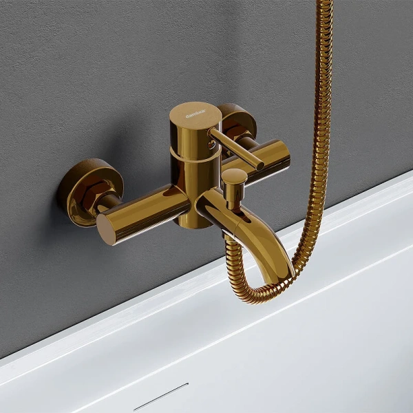 Смеситель для ванны Damixa Scandinavian Pure золото 361000600 (детальная фотография), современные, hi-tech