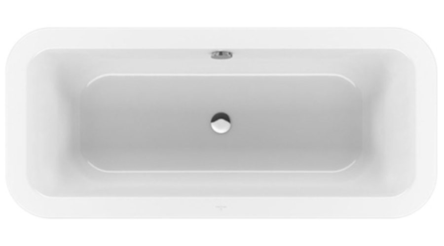 Ванна акриловая Villeroy & Boch Loop&Friends 180х80 см отдельностоящая белая UBA180LFS7PDV-01 (детальная фотография), акриловые