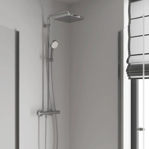 Душевая стойка Grohe Tempesta Cosmopolitan хром 26689000 (детальная фотография), с термостатом