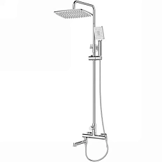 Душевая стойка Belbagno Acqua хром