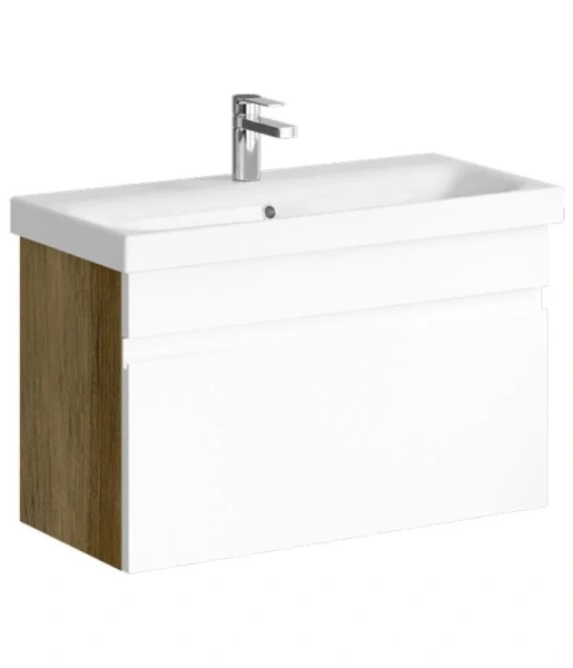 Тумба под раковину подвесная Aqwella Smart 80 см дуб балтийский SRT0108DB (детальная фотография)