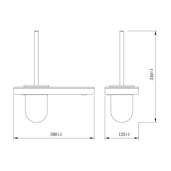 Ершик Lemark Glass line с держателем черный матовый 9762033 (детальная фотография), современные, hi-tech