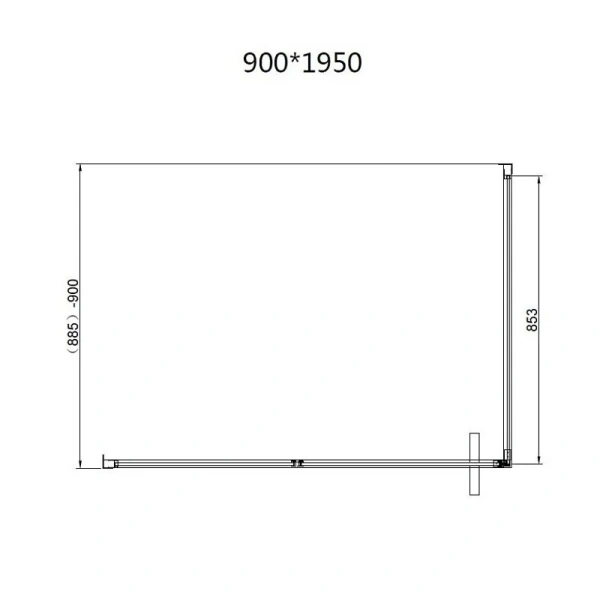 Душевой уголок Vincea Slim 120x90 см черный стекло прозрачное VSR-4SLP9012CLB (детальная фотография), распашные