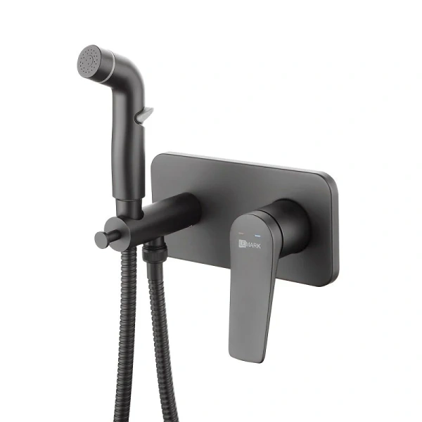 Гигиенический душ со смесителем Lemark Bronx черный LM3720BL (детальная фотография)