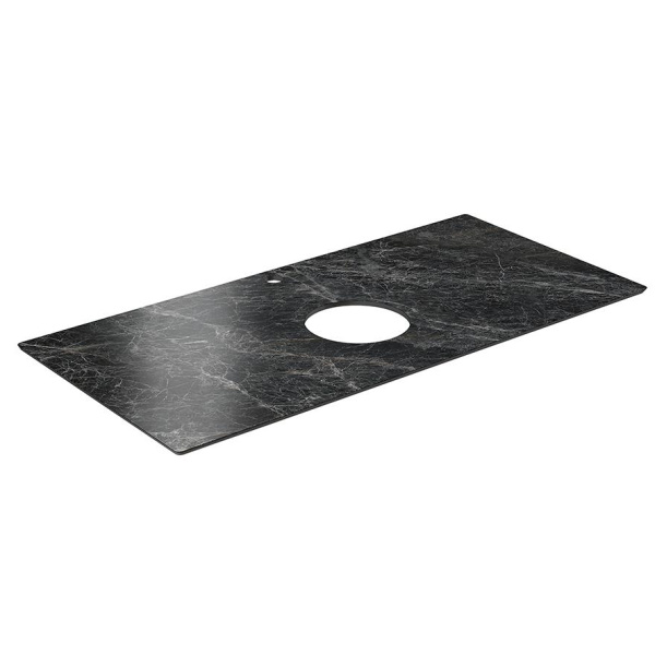 Столешница для накладных раковин Kerama Marazzi Plaza Classic 100 см  Риальто темный серый лаппатированный PL1.VT93\100 (детальная фотография), нет в наличии