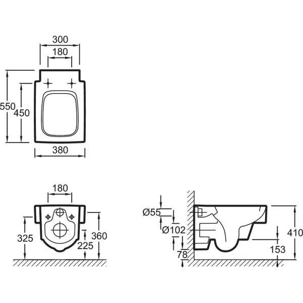 Схема (детальная фотография), без бачка, со скрытым бачком