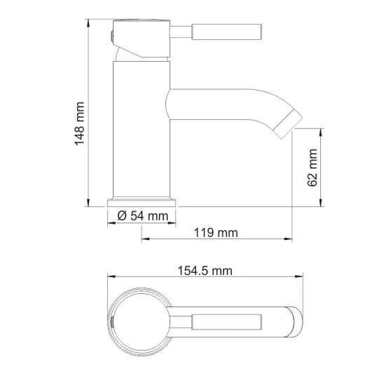 Смеситель для раковины WasserKRAFT Main хром 4105 (детальная фотография), для раковины