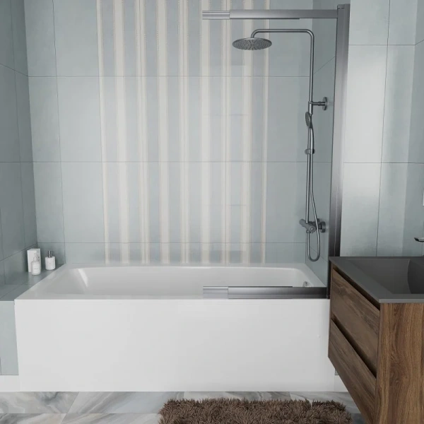 Ванна акриловая Vincea VBT-2S180, 180 x 80 см, без опоры, белый (детальная фотография), 180х80