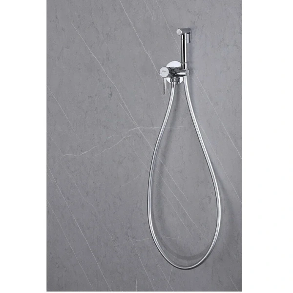 Гигиенический душ со смесителем Abber Wasser Kreis AF8125 однорычажный (детальная фотография), современные, hi-tech