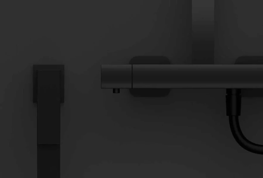 Душевая стойка Vincea Next черная VSFS-1N0TMB (детальная фотография), настенные