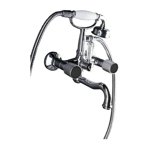 Смеситель для ванны Boheme Royal Cristal хром/черный - фото 2