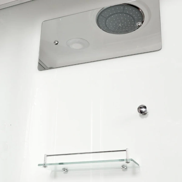 Душевая кабина Deto D 100х100 см с крышей D271S (детальная фотография), хромированный профиль