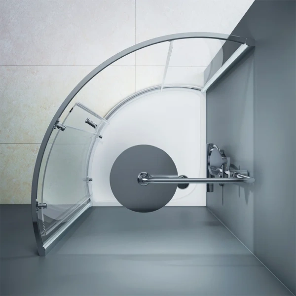 Душевой уголок Am.Pm Like 90x90 см стекло тонированное W83G-315-090CG (детальная фотография), современные, hi-tech