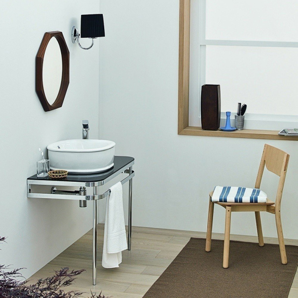 Раковина консоль ArtCeram Azuley AZL001 (детальная фотография), керамические