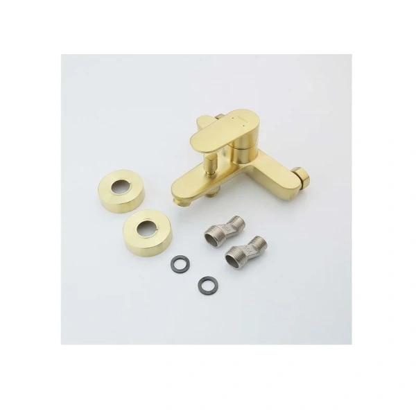 Смеситель для ванны Акватек Ника золото шлифованное AQ1840BG (детальная фотография), золото