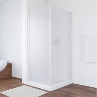 Душевой уголок профиль черный матовый стекло сатин Vegas-glass