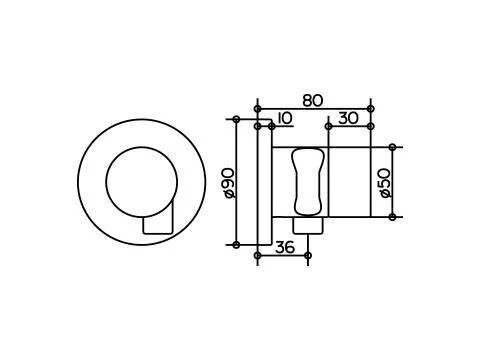Запорный вентиль Keuco IXMO 59557 010201 (детальная фотография), в наличии