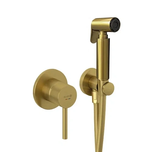 Гигиенический душ со смесителем Kludi Bozz золото брашированное - фото 4