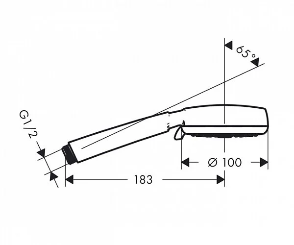 Лейка для душа Hansgrohe Crometta 100 1jet белый/хром 26825400 (детальная фотография), душевые лейки