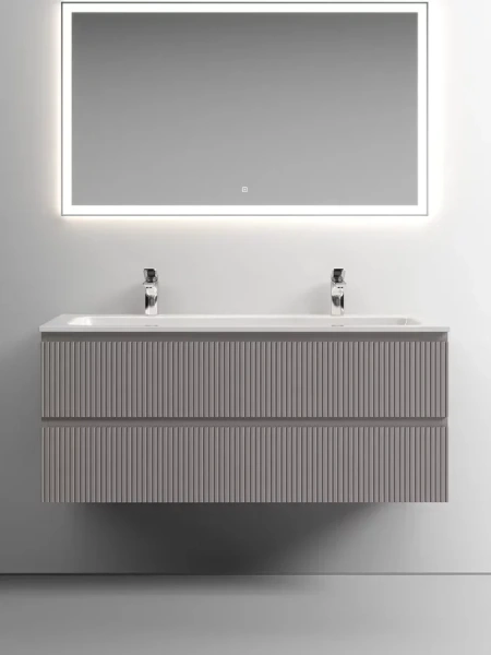 Тумба под раковину подвесная Sancos Snob T 120 см doha soft SNT120SM (детальная фотография), моноблок