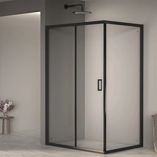 Душевой уголок RGW Passage PA-245B 90х120 см профиль черный, стекло прозрачное - фото 2
