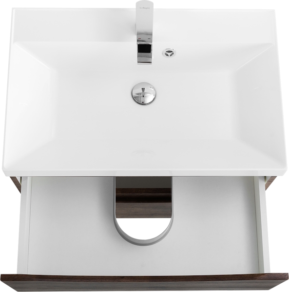Тумба под раковину подвесная BelBagno Marino 60 см rovere moro MARINO-600-2C-SO-RW-P (детальная фотография), комплект (набор)
