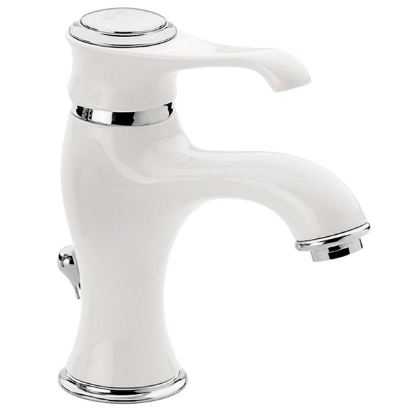 Смеситель для раковины белый-хром Emmevi Tiffany CC6003 (детальная фотография)