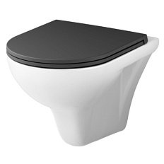 Унитаз подвесной Am.Pm Gem с черным матовым сиденьем