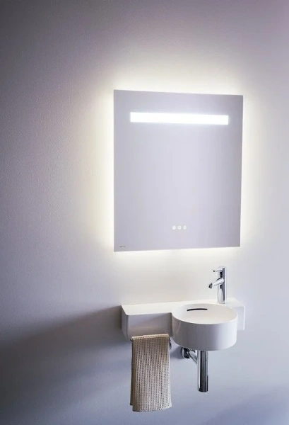 Раковина Laufen Val 55 см полка слева 8.1528.4.000.106.1 (детальная фотография), белые