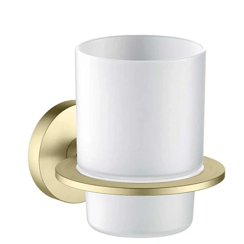 Стакан для ванной Акватек Оберон золото шлифованное - фото 3