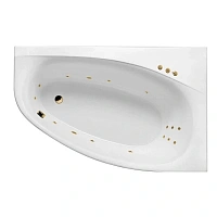 Ванна гидромассажная Excellent Kameleon Smart 170 x 110 см, правая, белый/золото, WAEX.KMP17.SMART.GL