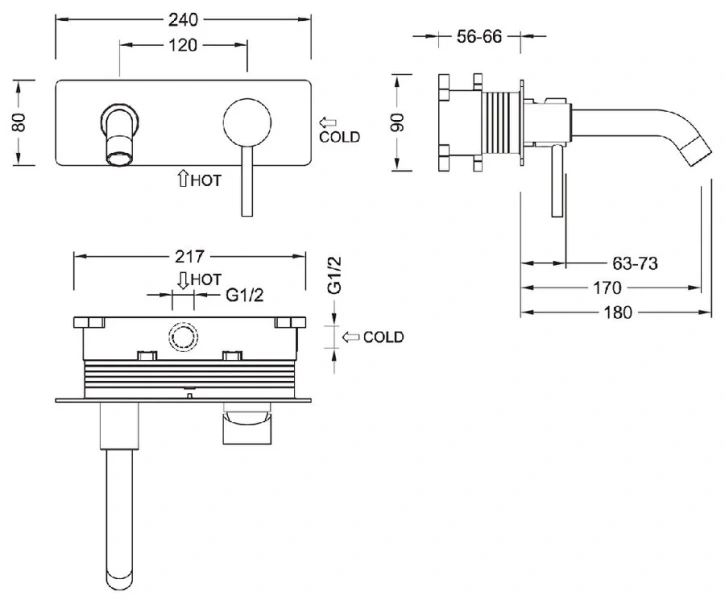 Смеситель для раковины Timo Saona золото матовое 2371/17SM (детальная фотография), для раковины