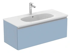 Тумба под раковину подвесная Ideal Standard Tesi 100 см серо-голубая матовая