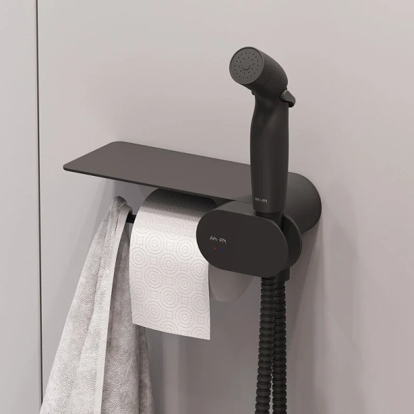 Унитаз подвесной Am.Pm Spirit 2.0 с гигиеническим душем CK70H1103B (детальная фотография), фарфор, керамика