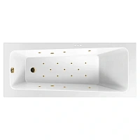 Ванна гидромассажная Excellent Ava Relax 170 x 70 см, белый/золото, WAEX.AVA17.RELAX.GL