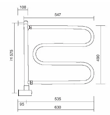 Полотенцесушитель электрический цвет:бронза Margaroli 500 Box 500OBB (детальная фотография), по запросу