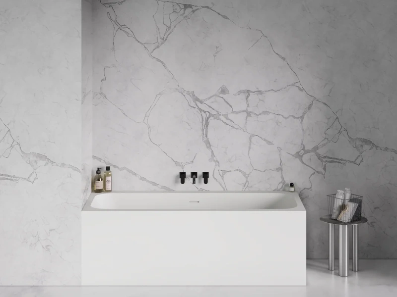 Ванна из искусственного камня Salini Orlando 170x70 см S-Stone белая матовая 102021M (детальная фотография), литьевой мрамор