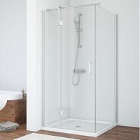 Душевой уголок профиль матовый хром стекло прозрачное Vegas-glass