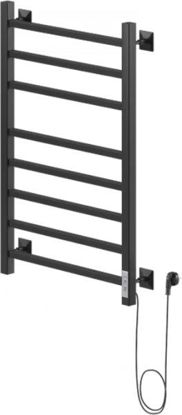 Полотенцесушитель электрический Ника Step 80/50 см черный матовый правый STEP-2 80/50 черн мат прав (детальная фотография)
