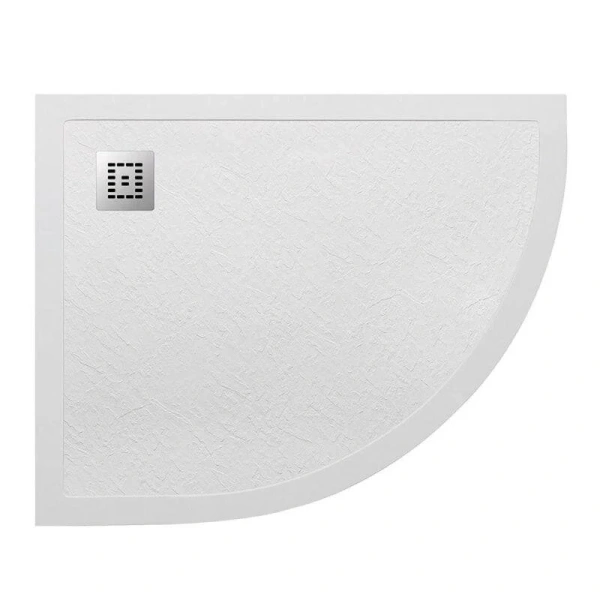 Душевой поддон BelBagno Uno 120х80 см правосторонний, накладка хром TRAY-MR-UNO-RH-120/80-550-35-W-R-CR (детальная фотография)