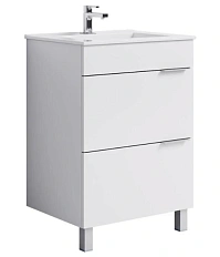 Тумба с раковиной напольная Aqwella Бриг Br.01.06/2/W 60 см с двумя ящиками