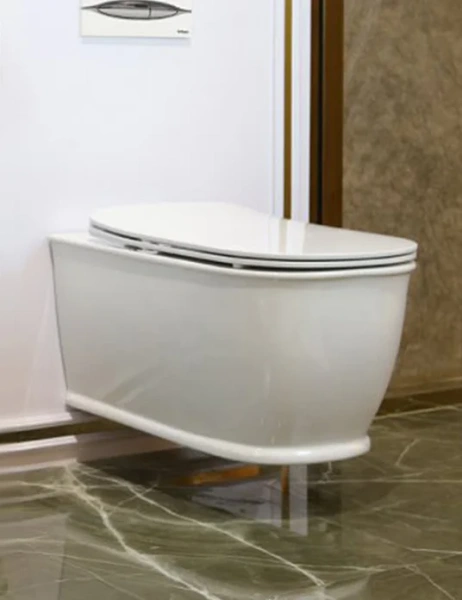 Унитаз подвесной BelBagno Prado безободковый BB10150CH (детальная фотография), без бачка, со скрытым бачком